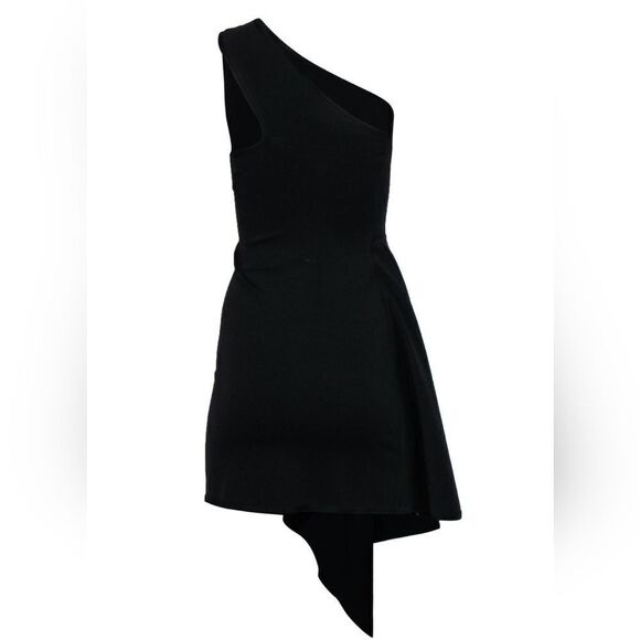 Stella McCartney - Black One-Shoulder Asymmetrical Dress w/ Front - Picture 2 of 6